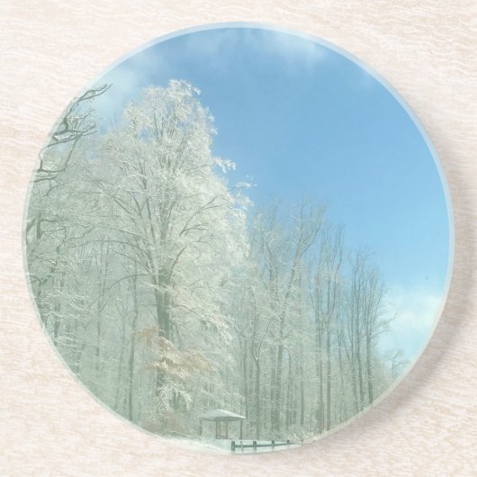 Dessous De Verre En Grès matin d'hiver (Devant)