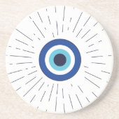 Dessous De Verre En Grès mauvais œil (bleu) (Devant)