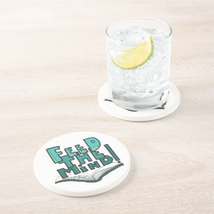 Dessous De Verre En Grès MAZIPOODLES Nourrissez l'esprit 066