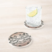 Dessous De Verre En Grès Mazout circulaire (Côté)