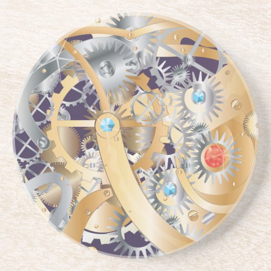 Dessous De Verre En Grès mécanisme d'horloge (Devant)