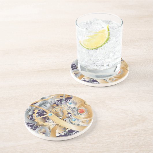 Dessous De Verre En Grès mécanisme d'horloge (Côté)