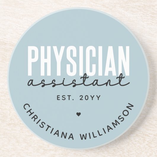 Dessous De Verre En Grès Médecin personnalisé Assistant PA Graduation (Devant)