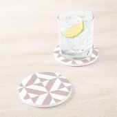 Dessous De Verre En Grès Medium Mauve Geometric Deco Cube Pattern (Côté)