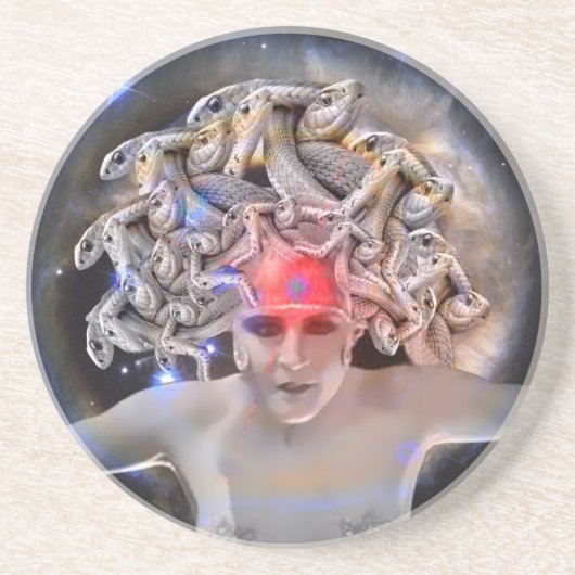 Dessous De Verre En Grès Medusa (Devant)