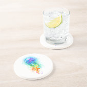 Dessous De Verre En Grès Méduse arc-en-ciel (Côté)