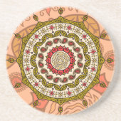 Dessous De Verre En Grès Mehndi Fantasy Gold Coaster (Devant)