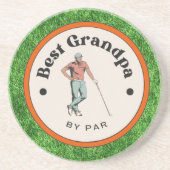 Dessous de verre en grès - Meilleur grand-père par (Devant)