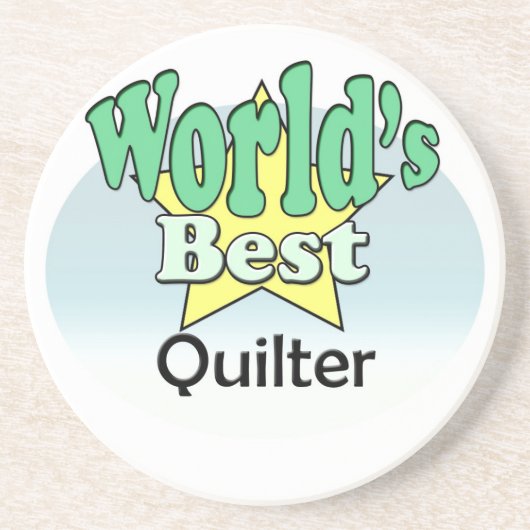Dessous De Verre En Grès Meilleur Quilter du monde (Devant)