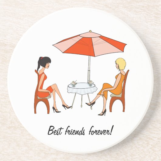 Dessous De Verre En Grès Meilleurs amis pour toujours Bouteille d'eau (Devant)