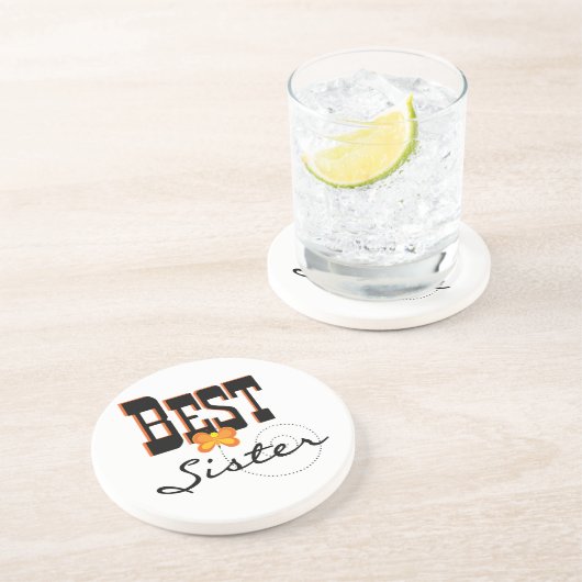 Dessous De Verre En Grès Meilleurs cadeaux de papillon soeur (Côté)