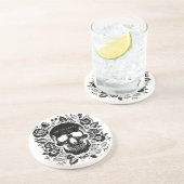 Dessous De Verre En Grès Memento Mori - latin (Côté)