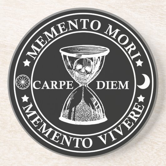 Dessous De Verre En Grès memento mori vivre (Devant)
