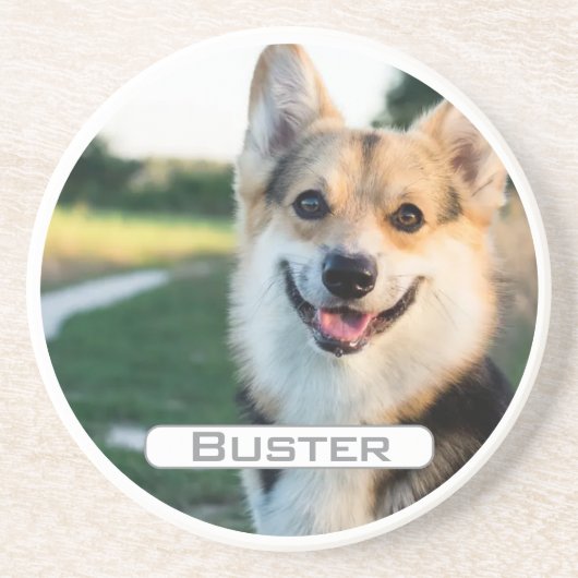 Dessous De Verre En Grès Mémoire pour animaux (Devant)