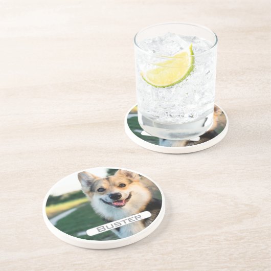 Dessous De Verre En Grès Mémoire pour animaux (Côté)