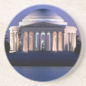Dessous De Verre En Grès Mémorial de Thomas Jefferson au crépuscule (Devant)