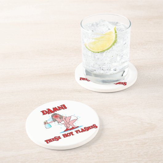 Dessous De Verre En Grès Ménopause amusante (Côté)