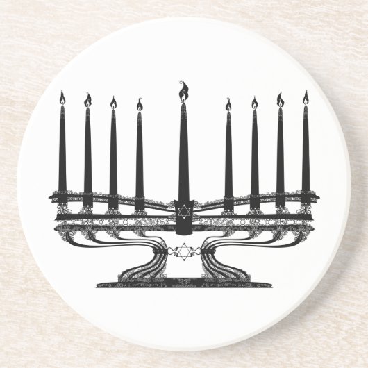 Dessous De Verre En Grès Menorah I (Devant)