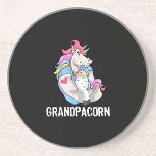 Dessous De Verre En Grès Mens Grandpacorn Unicorn Grand-Père Et Grand-Fils