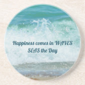 Dessous De Verre En Grès Mer briser la vague du jour (Devant)