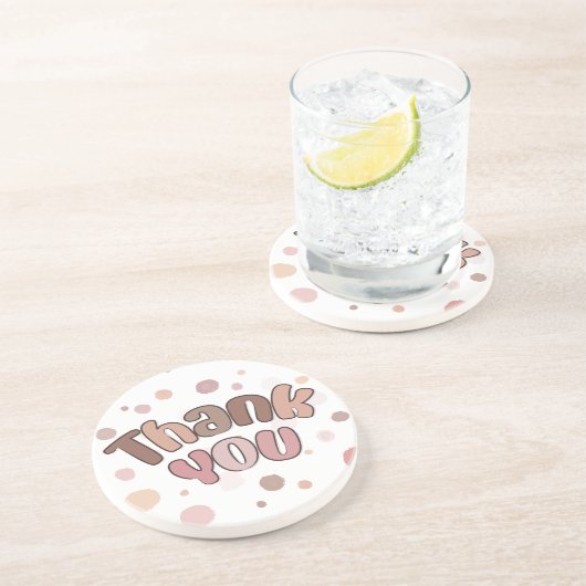 Dessous De Verre En Grès Merci (Côté)