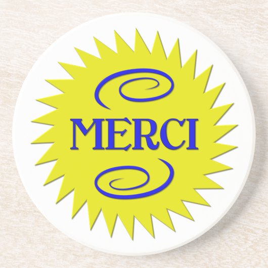 Dessous De Verre En Grès Merci (Devant)