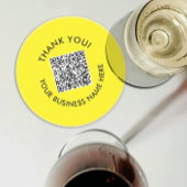 Dessous De Verre En Grès Merci | Simple Yellow Black Website QR Code