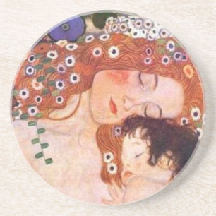Dessous De Verre En Grès Mère et enfant par Klimt