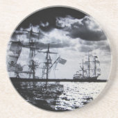 Dessous De Verre En Grès Mers foncées (Devant)