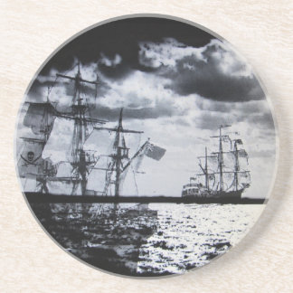 Dessous De Verre En Grès Mers foncées