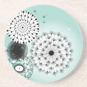 Dessous De Verre En Grès Merveilleux Dandelions Dessous de verre de grès bl