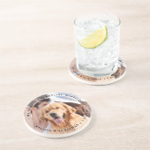 Dessous De Verre En Grès Mes humains se marient Photo de chien Fiançailles (Côté)