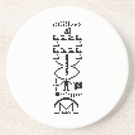 Dessous De Verre En Grès Message binaire Arecibo 1974 (Devant)