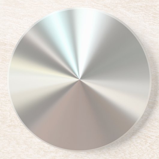 Dessous De Verre En Grès Métal argenté artistique (Devant)