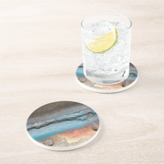 Dessous De Verre En Grès Métal oxydé (Côté)