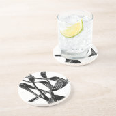 Dessous De Verre En Grès Métallique (Côté)