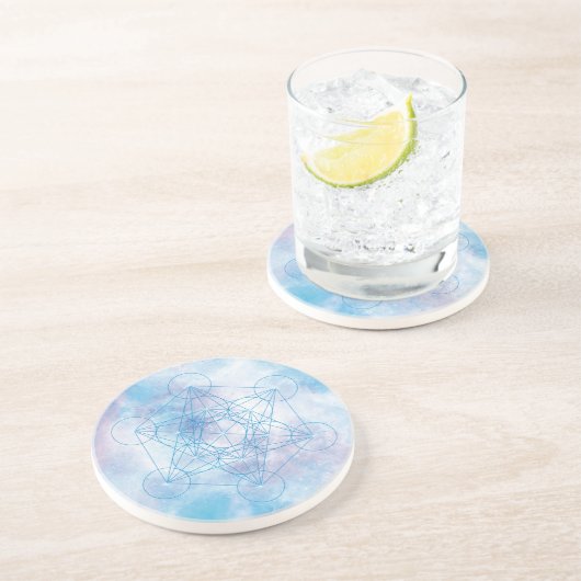 Dessous De Verre En Grès Métatron – Géométrie sacrée (Côté)