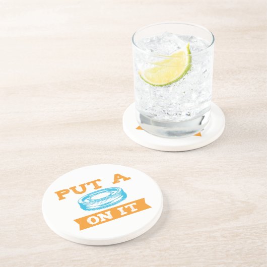 DESSOUS DE VERRE EN GRÈS METTEZ UN COUVERCLE LÀ-DESSUS ! (Côté)