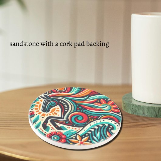 Dessous De Verre En Grès Mexican fiesta horse