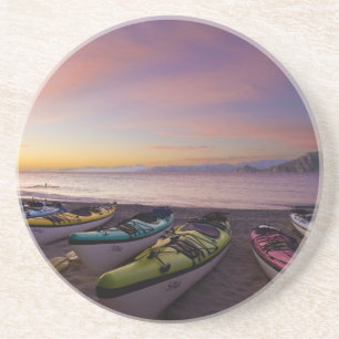 Dessous De Verre En Grès Mexique, Basse-Californie, mer de Cortez. Kayaks d