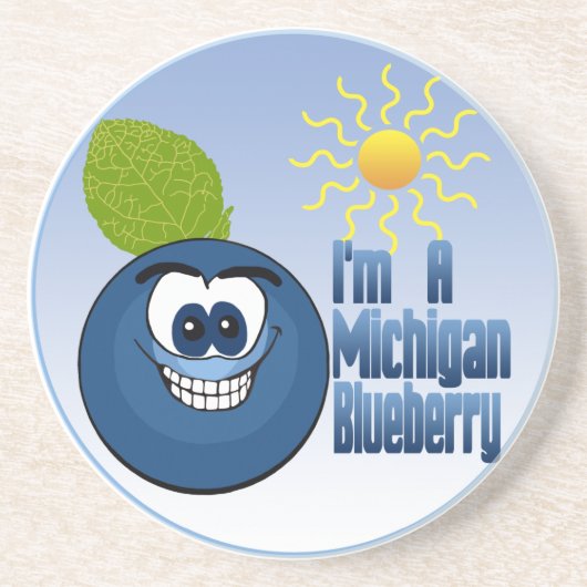 Dessous De Verre En Grès Michigan Blueberry (Devant)