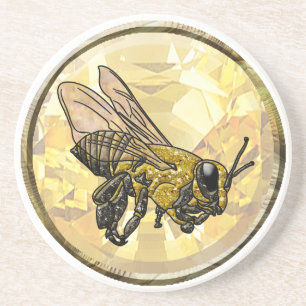 Dessous De Verre En Grès Miel Bee