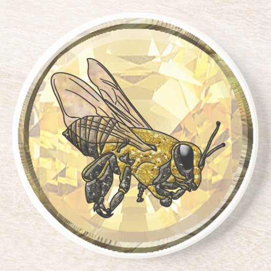 Dessous De Verre En Grès Miel Bee (Devant)