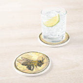 Dessous De Verre En Grès Miel Bee (Côté)