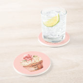 Dessous De Verre En Grès Mignardise rose rose blush chic (Côté)