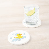 Dessous De Verre En Grès Mignon en caoutchouc dans les bulles (Côté)