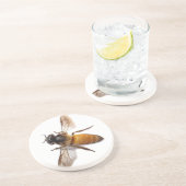 Dessous De Verre En Grès Mignonne abeille mellifère abeille bourdon (Côté)