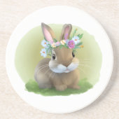 Dessous De Verre En Grès Mignonne Bunnyfor Pâques pour une humeur positive (Devant)