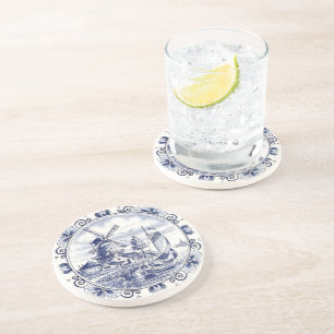 Dessous De Verre En Grès Mignonne moulin à vent Hollandais Vintage Voilier 