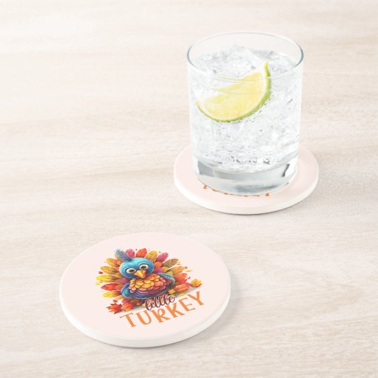 Dessous De Verre En Grès Mignonne Turquie Thanksgiving (Côté)
